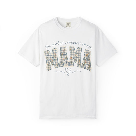 Mama Plaid Tee — "The Wildest, Sweetest Chaos" Mother's Day T-Shirt