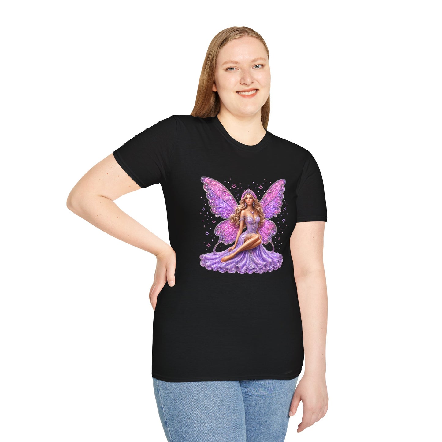 Purple Fairy Wings T-Shirt — Glittery Fantasy Fairy Graphic Tee