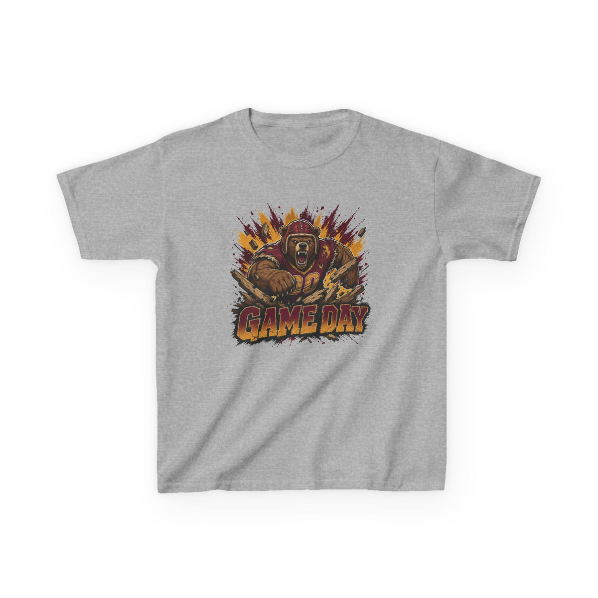 Kids Football "Game Day" T-Shirt - Fierce Bear Player Graphic