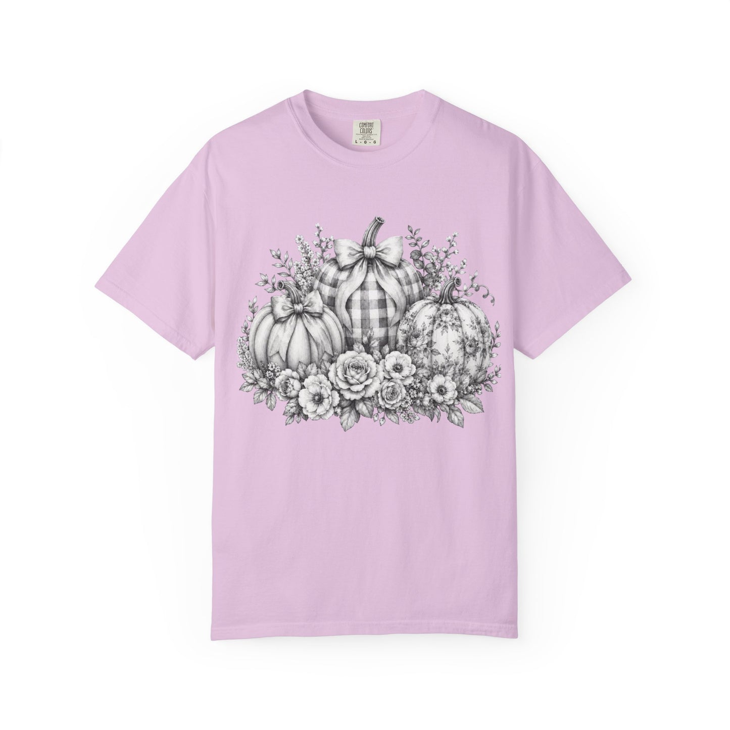 Pumpkin Bouquet T-Shirt — Floral Fall Pumpkin Trio Graphic Tee