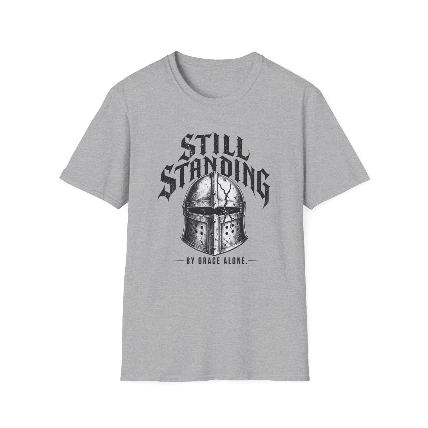 Still Standing Helmet T-Shirt — Viking/Medieval Warrior Graphic Tee