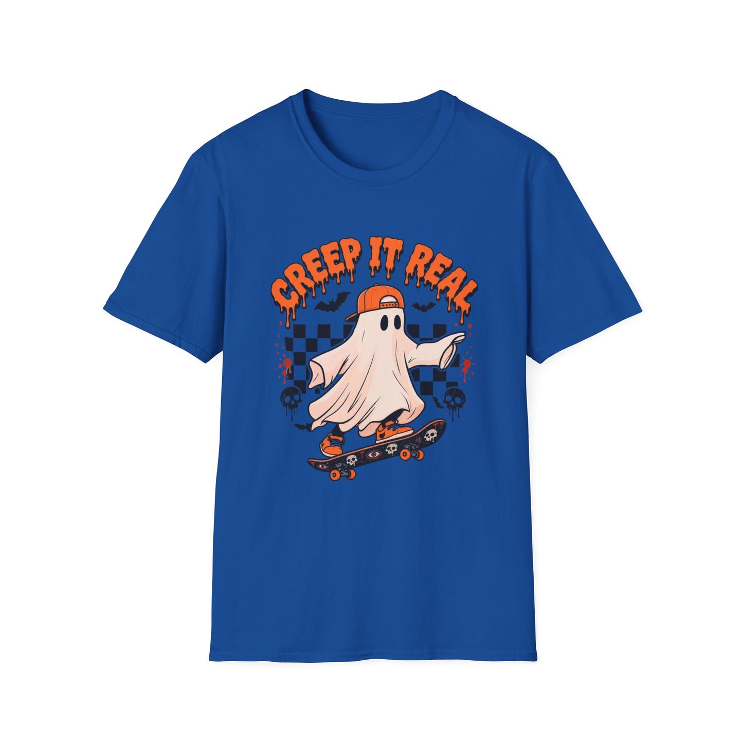 Creep It Real ghost skateboarding T-Shirt | Halloween skate ghost