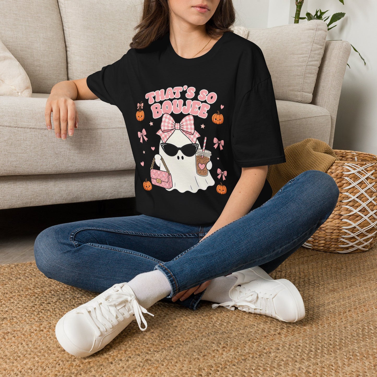 That’s So Boujee Ghost T-Shirt — Cute Pink Halloween Graphic Tee