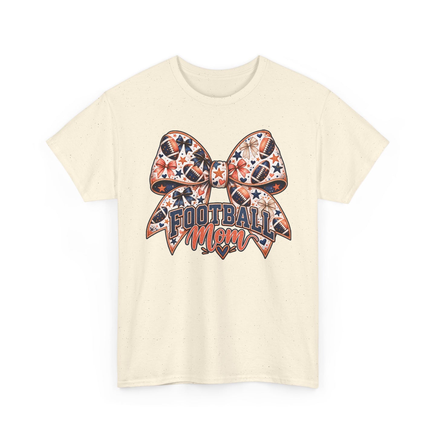 Football Mom Tee — Floral Bow Game Day Shirt