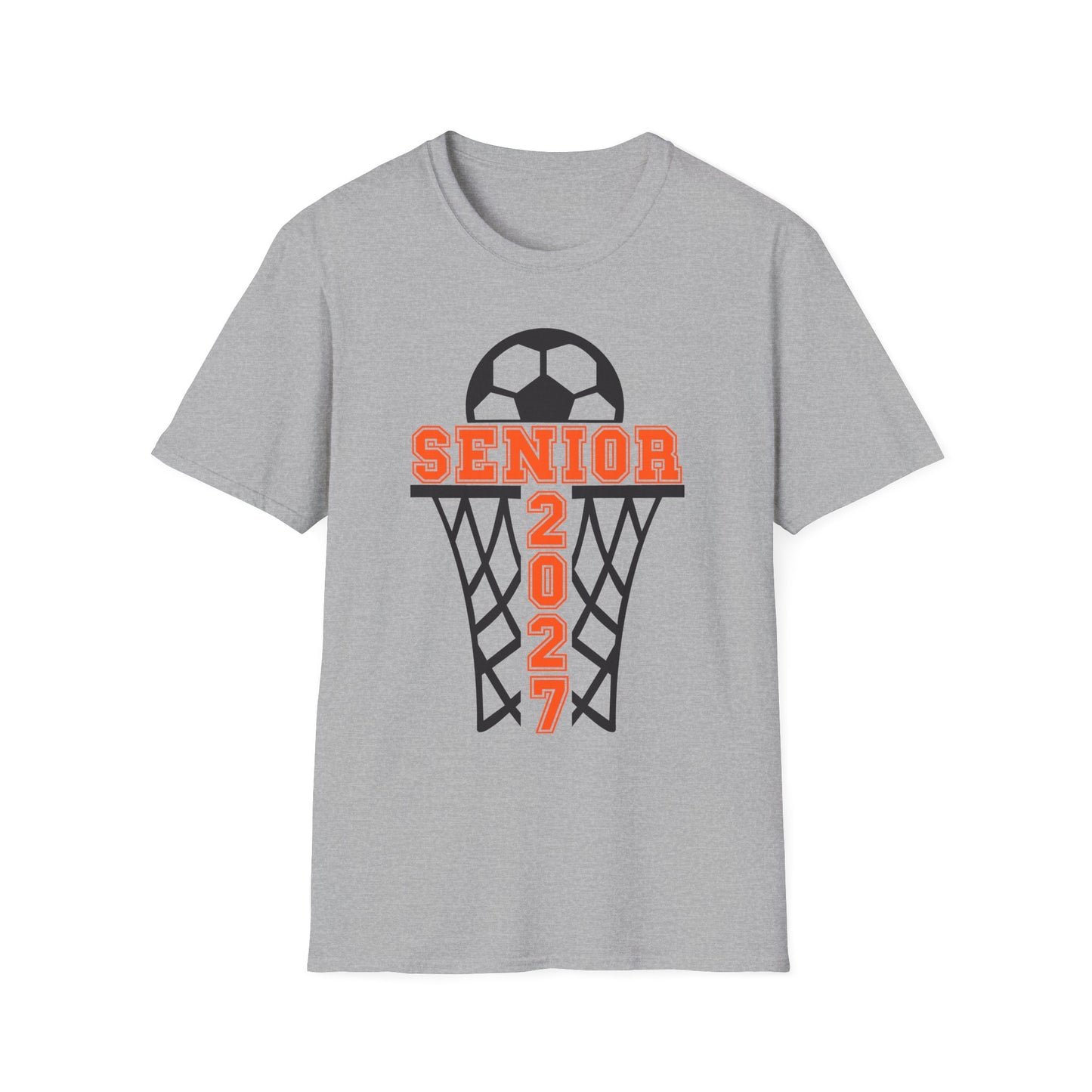 Senior 2027 Soccer T-Shirt — Senior Year Basketball Net Design