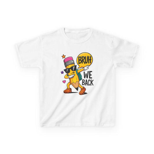 Kids Tee — 'Bruh We Back' Dancing Peanut Graphic Shirt