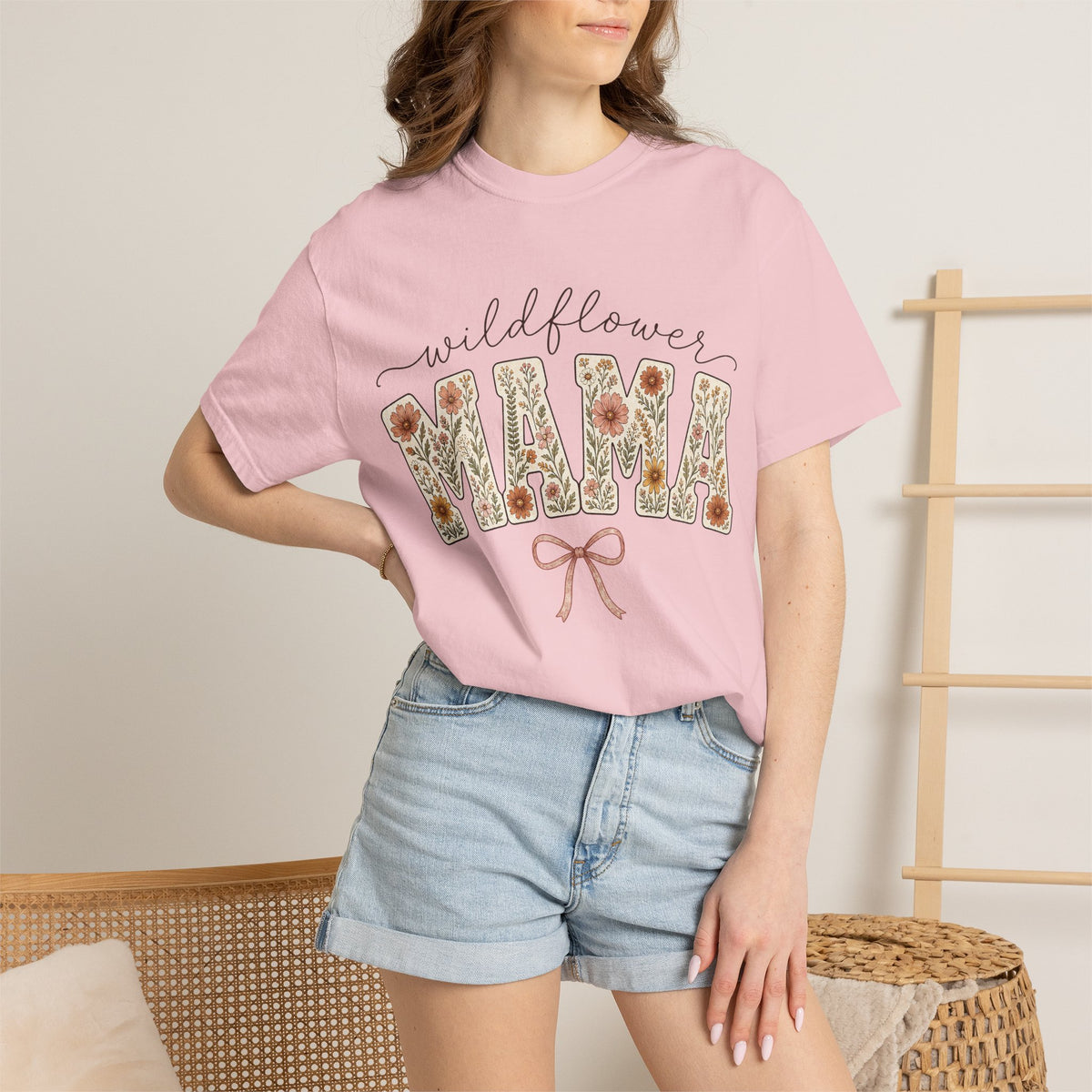 Mama Wildflower T-Shirt — Floral 'wildflower MAMA' Mother's Day Tee