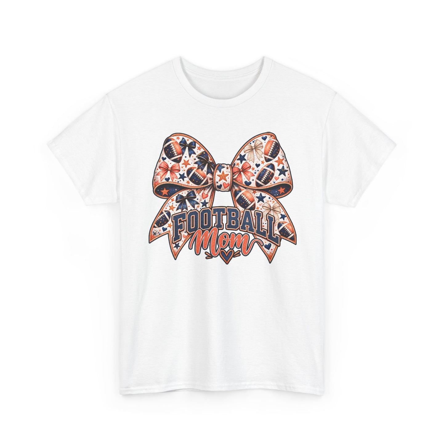 Football Mom Tee — Floral Bow Game Day Shirt