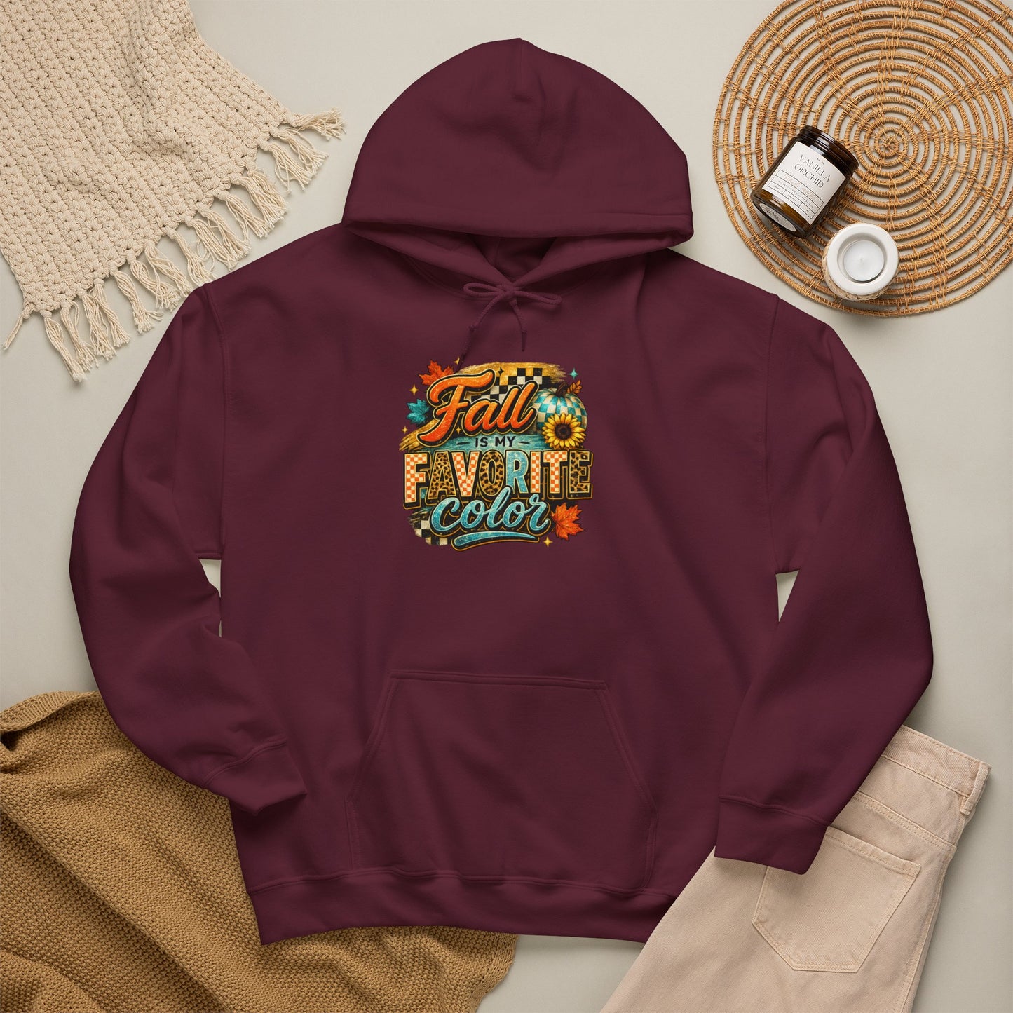 Fall Is My Favorite Color Hoodie – Autumn Leaves Graphic Sweatshirt
