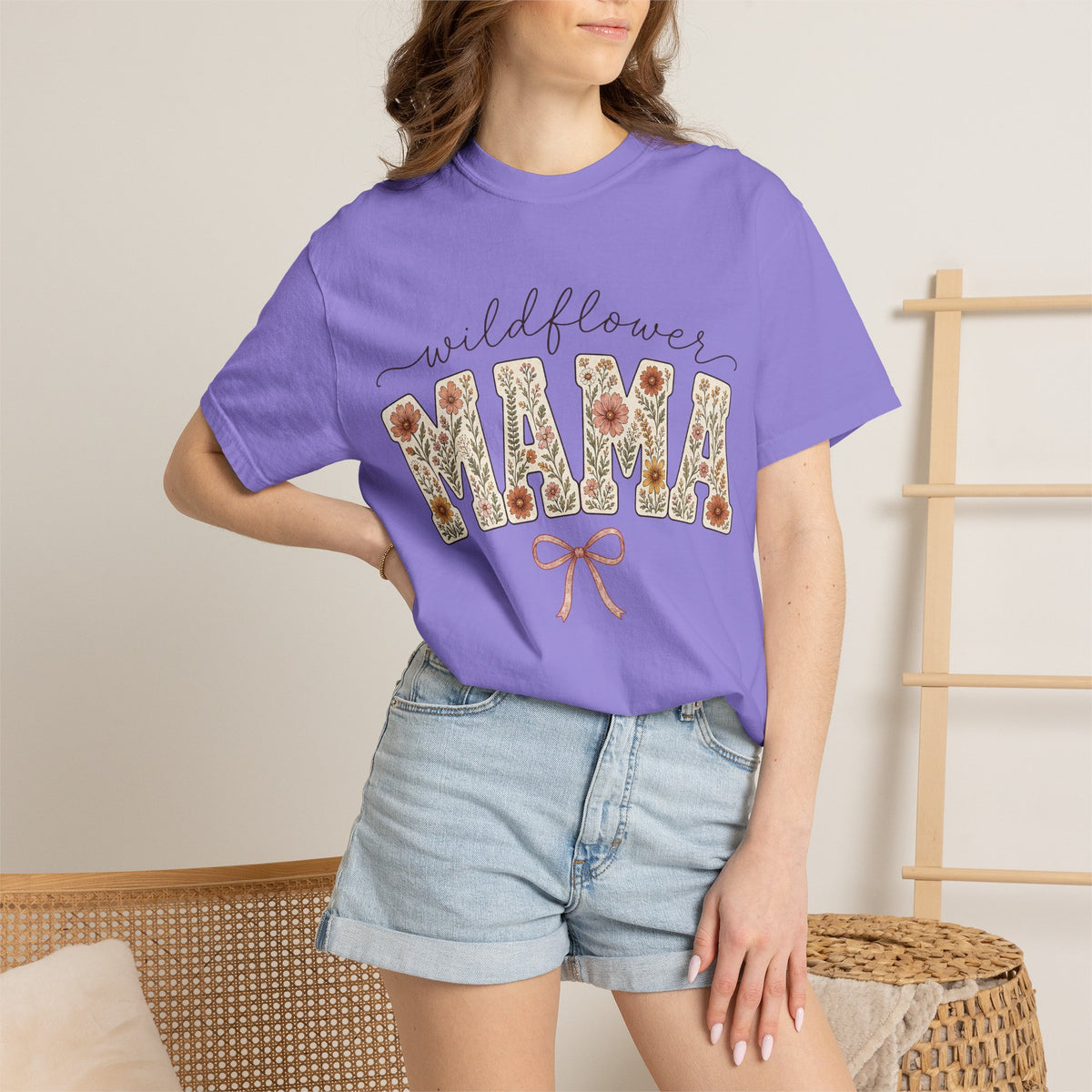Mama Wildflower T-Shirt — Floral 'wildflower MAMA' Mother's Day Tee