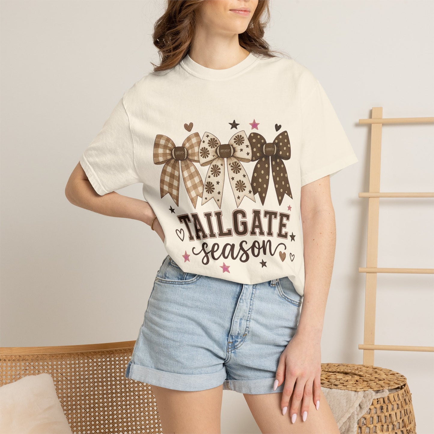 Tailgate Season T-Shirt — Bow & Plaid Game Day Tee