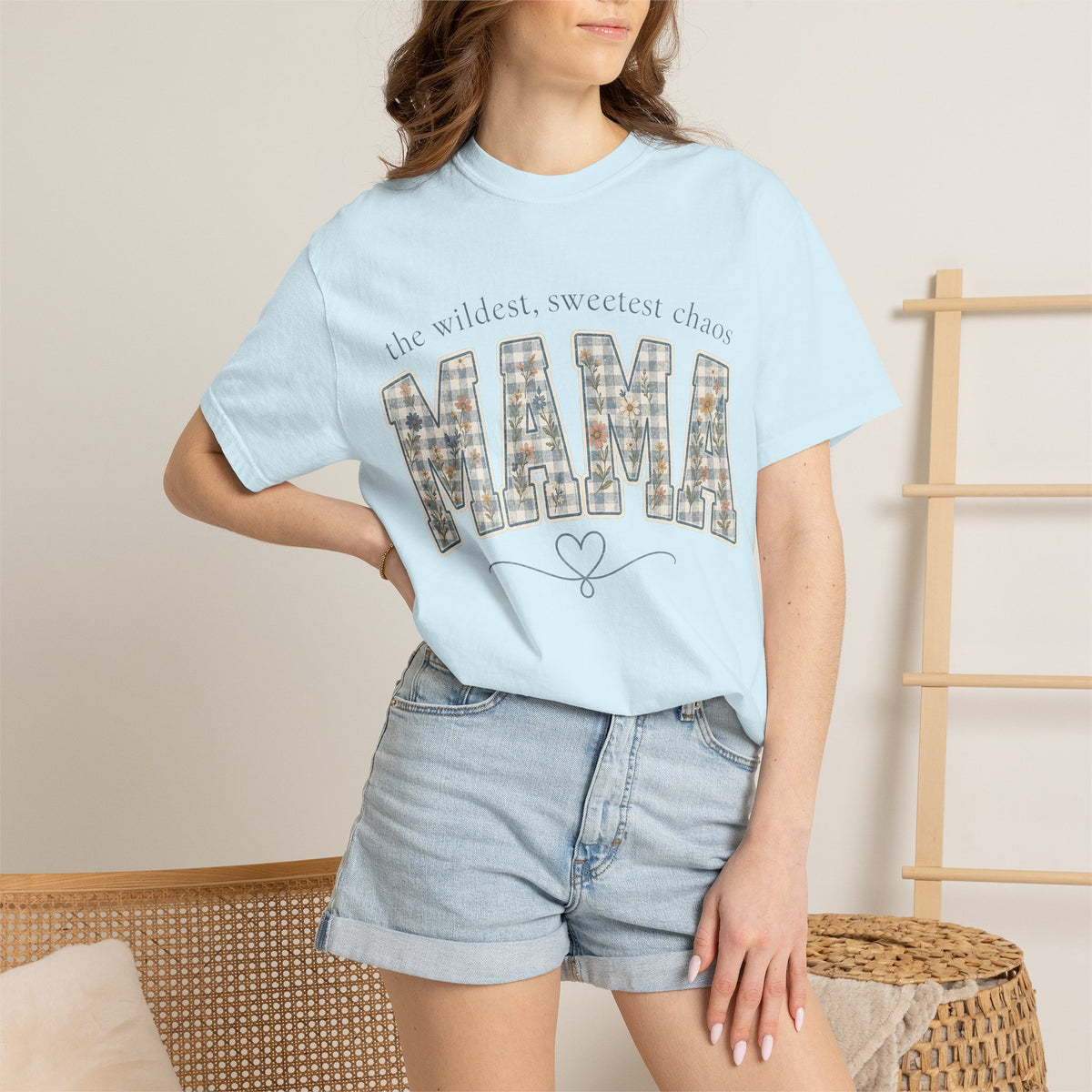 Mama Plaid Tee — "The Wildest, Sweetest Chaos" Mother's Day T-Shirt