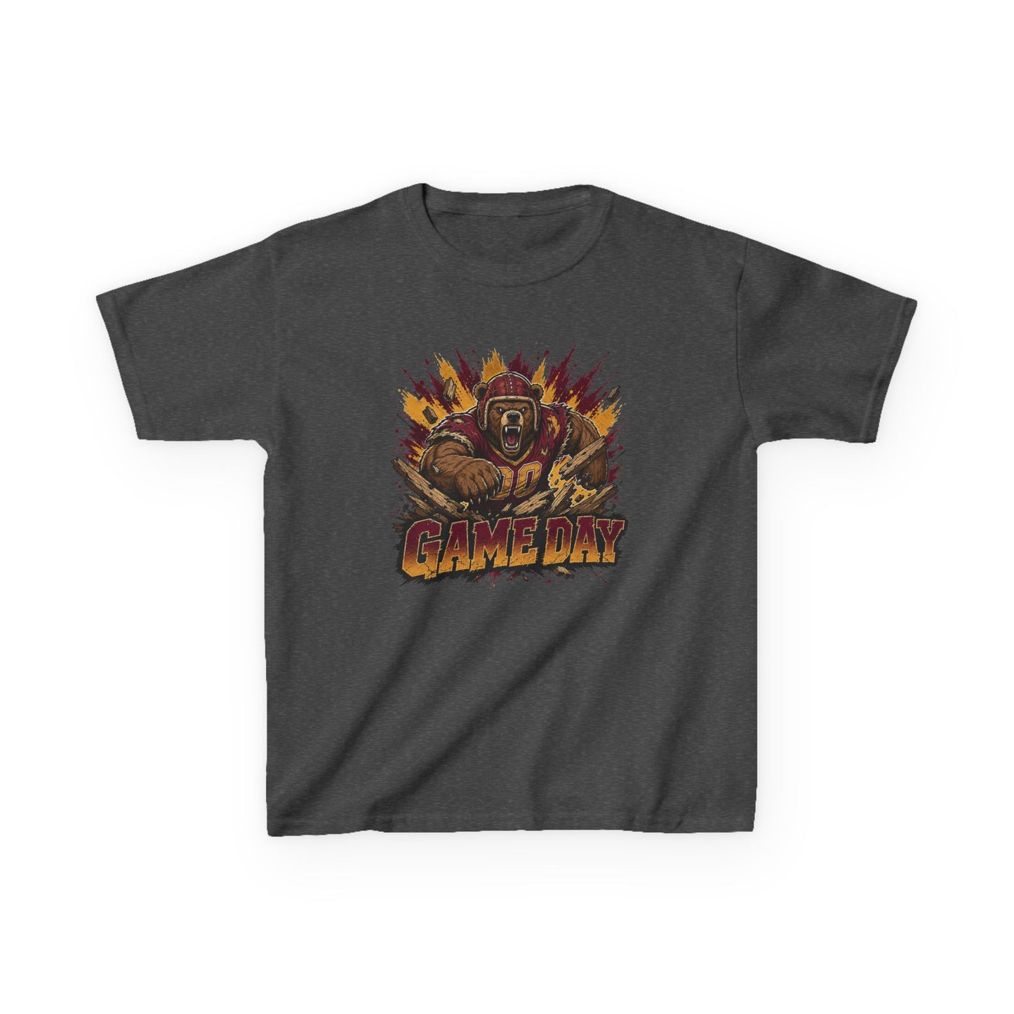 Kids Football "Game Day" T-Shirt - Fierce Bear Player Graphic