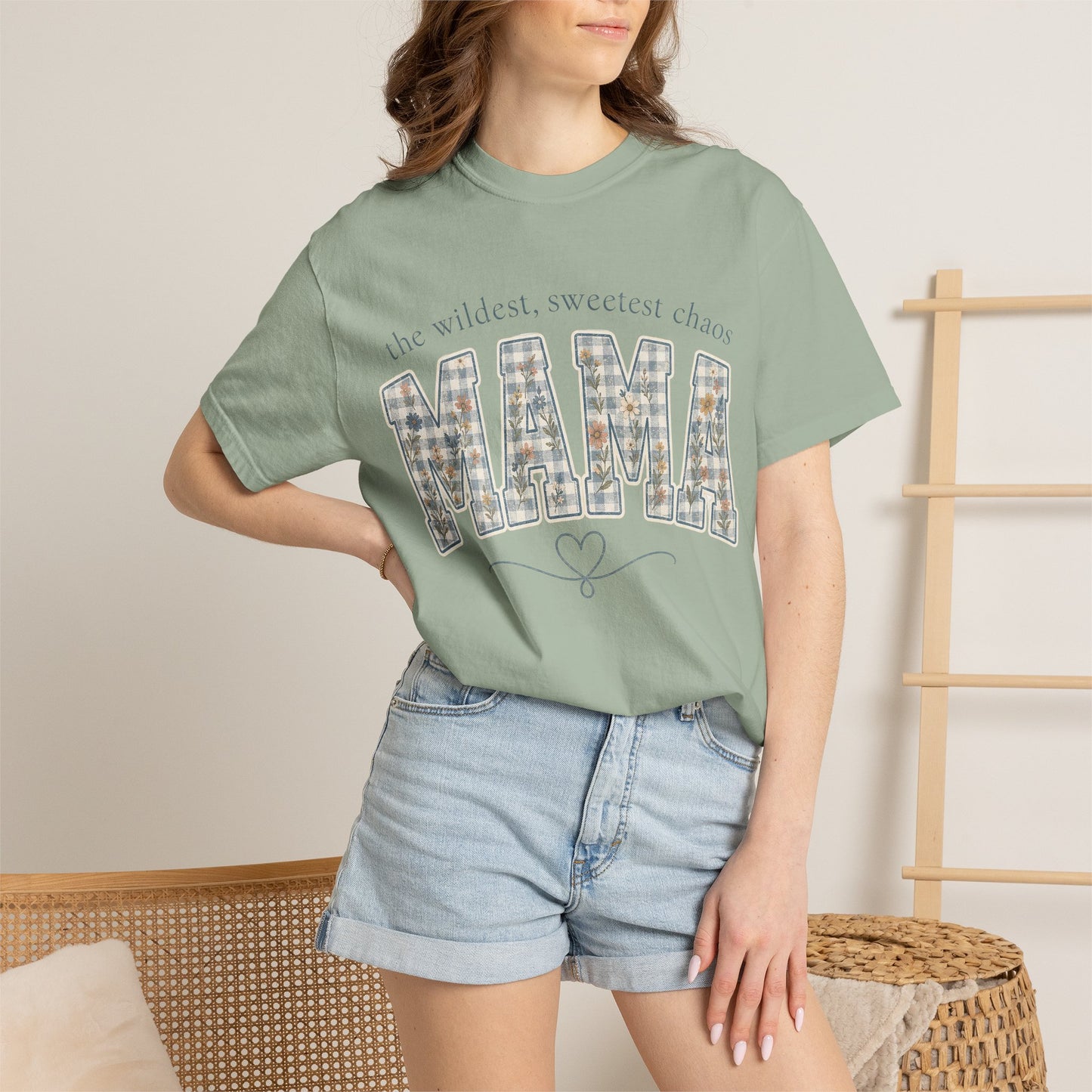 Mama Plaid Tee — "The Wildest, Sweetest Chaos" Mother's Day T-Shirt