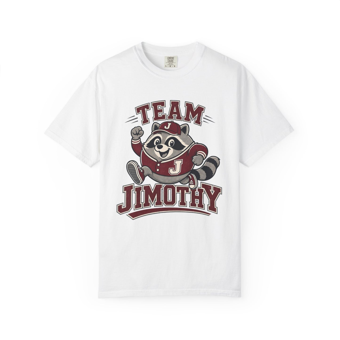 Team Jimothy Graphic T-Shirt — Cute Mascot Raccoon School Spirit Tee