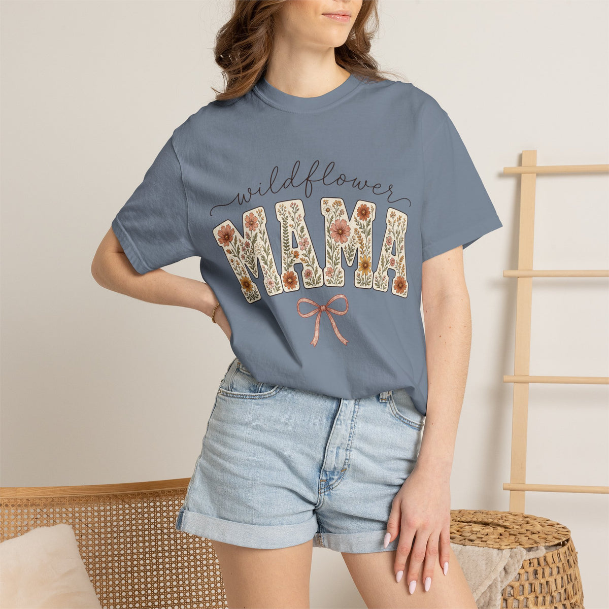 Mama Wildflower T-Shirt — Floral 'wildflower MAMA' Mother's Day Tee