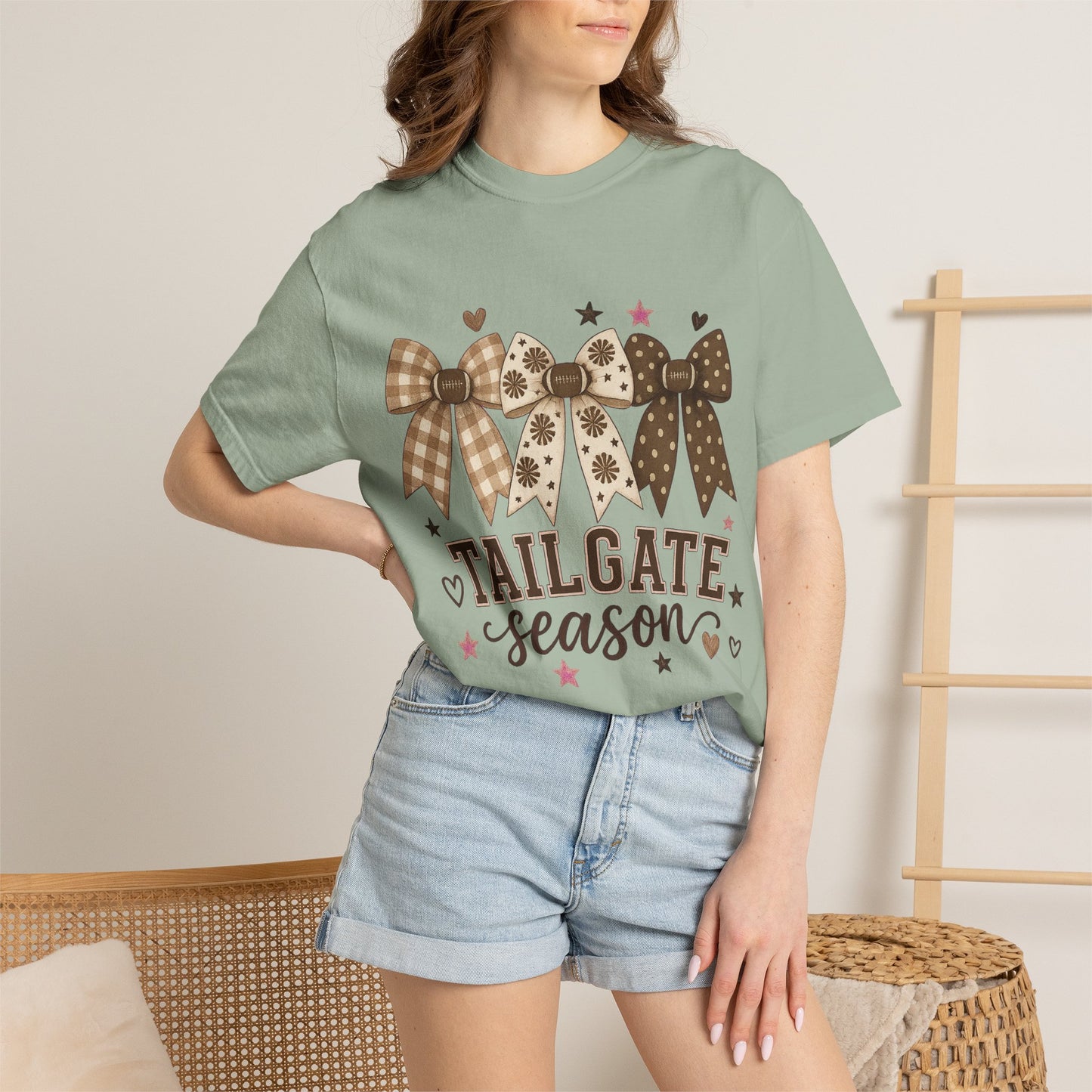 Tailgate Season T-Shirt — Bow & Plaid Game Day Tee