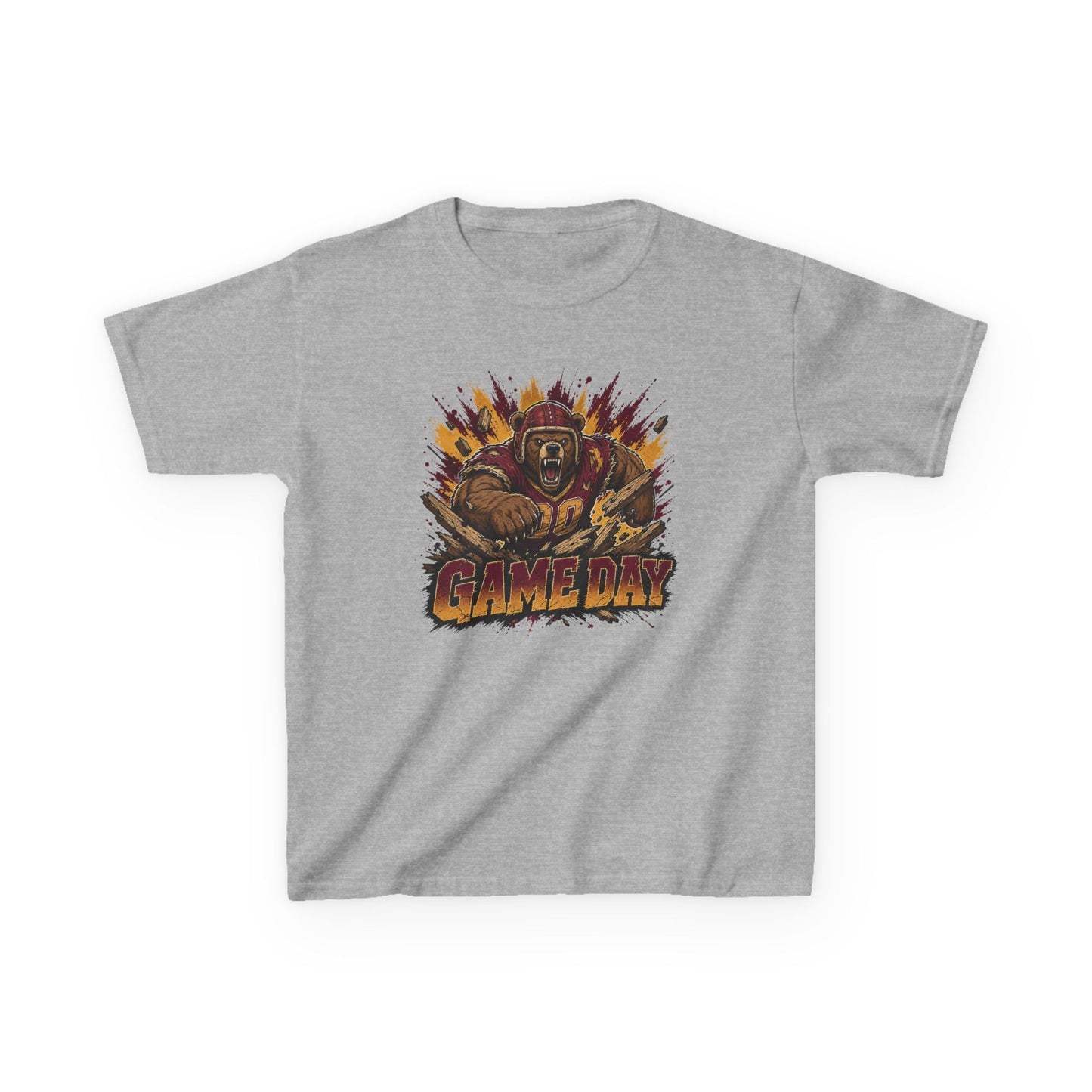 Kids Football "Game Day" T-Shirt - Fierce Bear Player Graphic