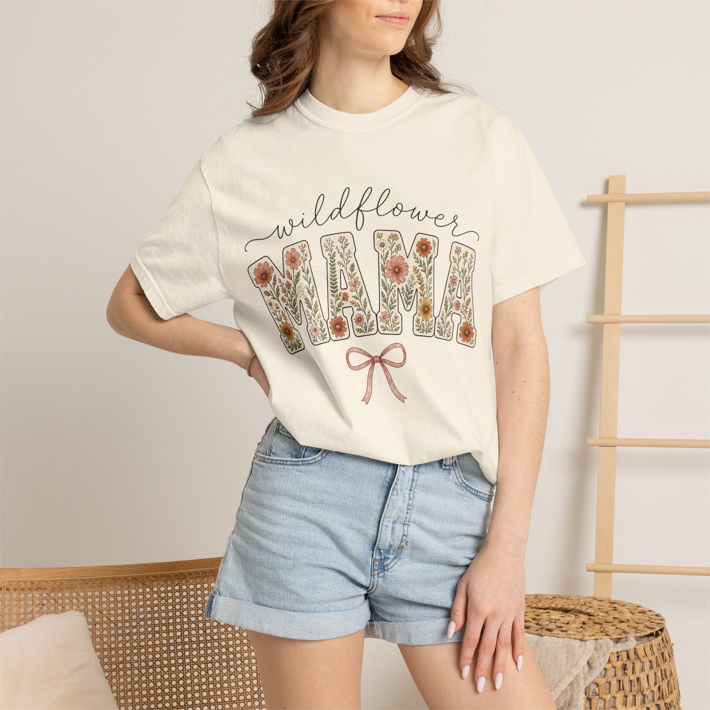 Mama Wildflower T-Shirt — Floral 'wildflower MAMA' Mother's Day Tee