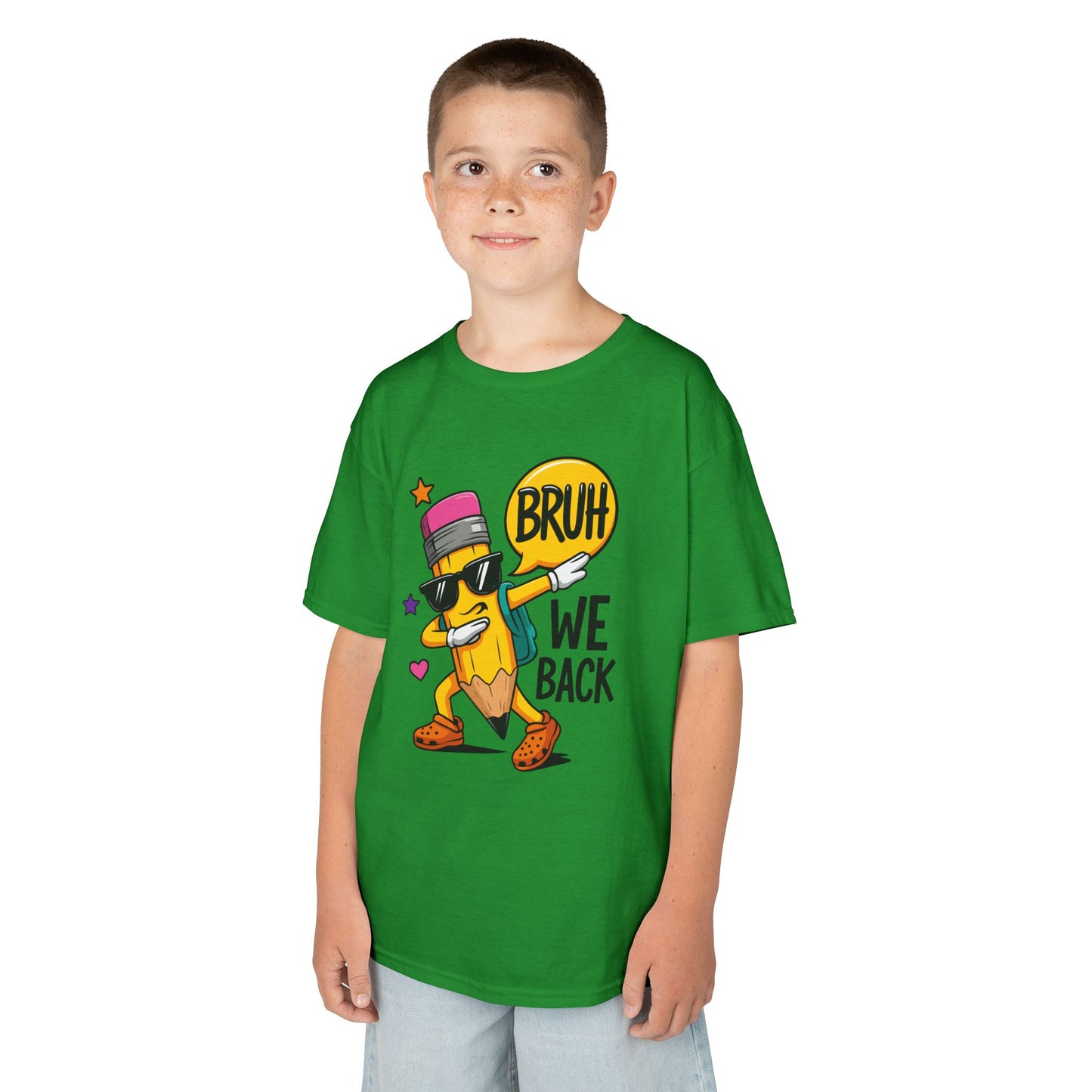 Kids T-Shirt — 'Bruh We Back' Fun Dancing Snack Graphic