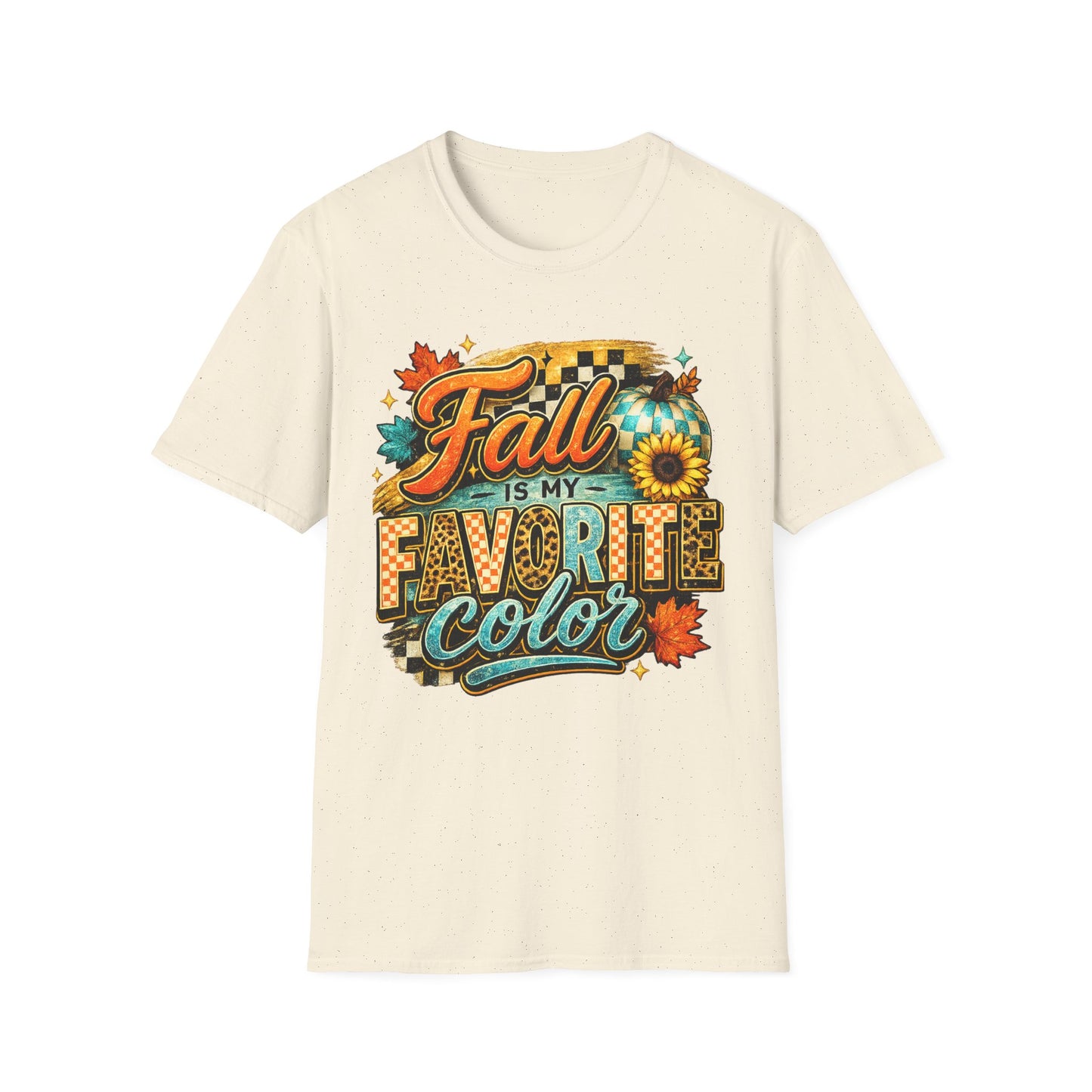 Fall Is My Favorite Color T-Shirt — Autumn Leaves & Sunflower Graphic Tee