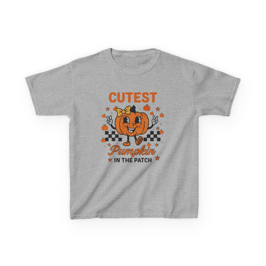 Kids Tee — "Cutest Pumpkin in the Patch" Halloween Fall Shirt