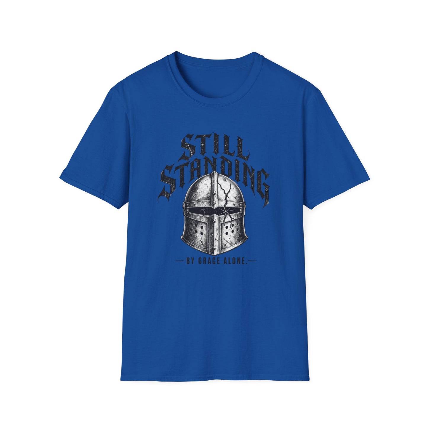 Still Standing Helmet T-Shirt — Viking/Medieval Warrior Graphic Tee