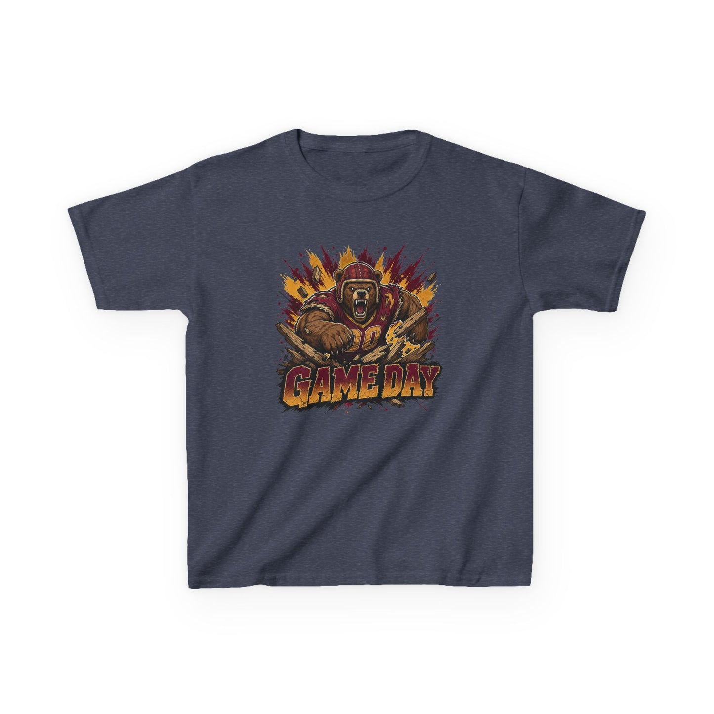 Kids Football "Game Day" T-Shirt - Fierce Bear Player Graphic