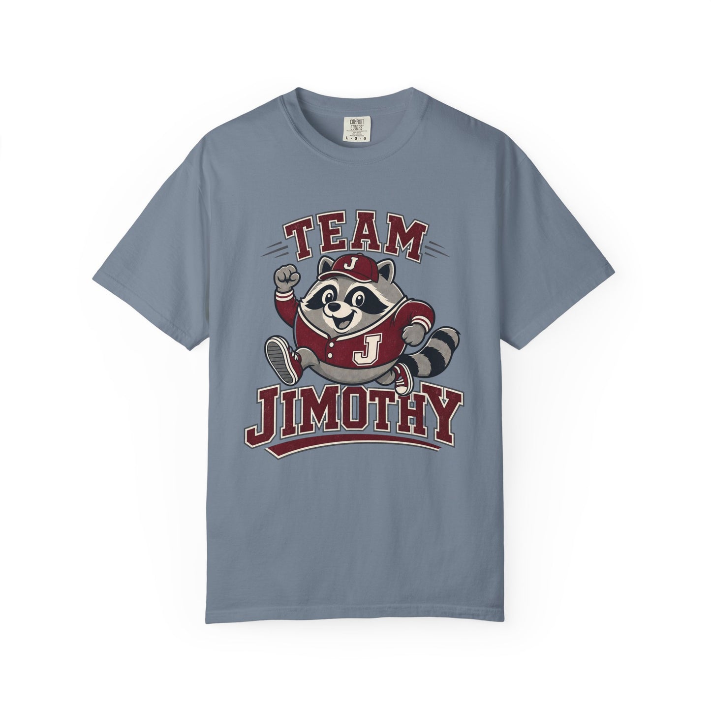 Team Jimothy Graphic T-Shirt — Cute Mascot Raccoon School Spirit Tee