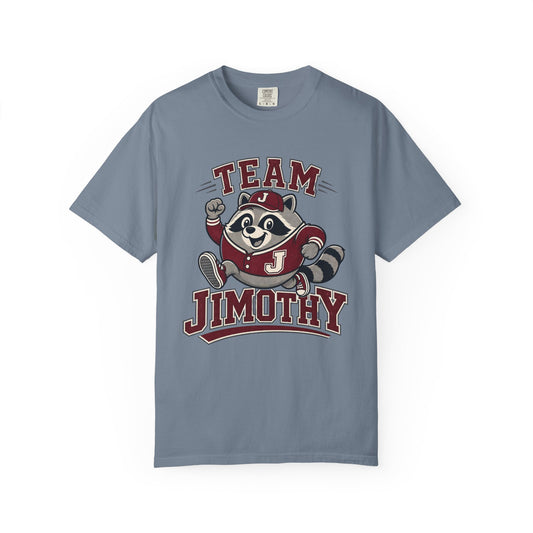 Team Jimothy Graphic T-Shirt — Cute Mascot Raccoon School Spirit Tee