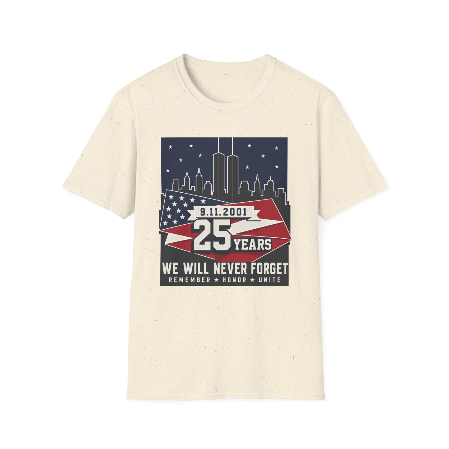 9/11 Memorial T-Shirt — 25 Years We Will Never Forget