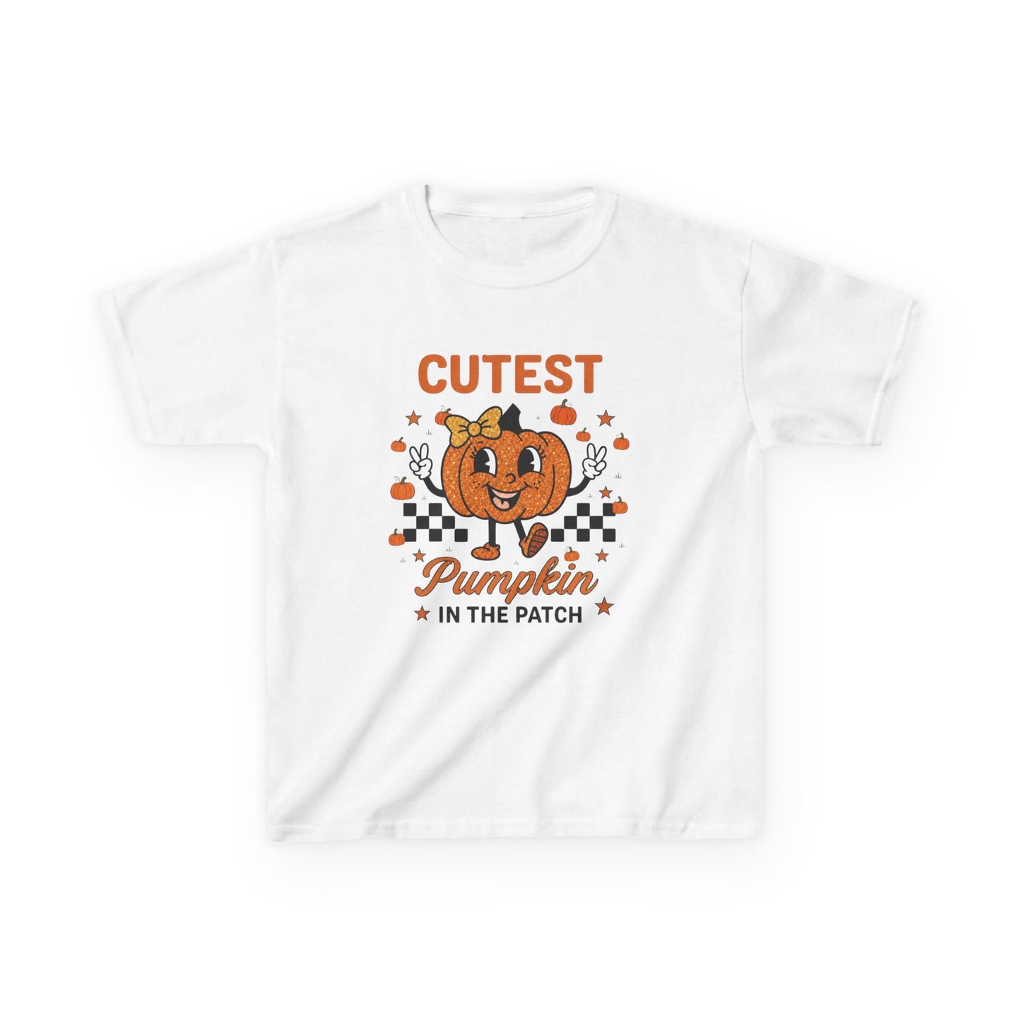 Kids Tee — "Cutest Pumpkin in the Patch" Halloween Fall Shirt