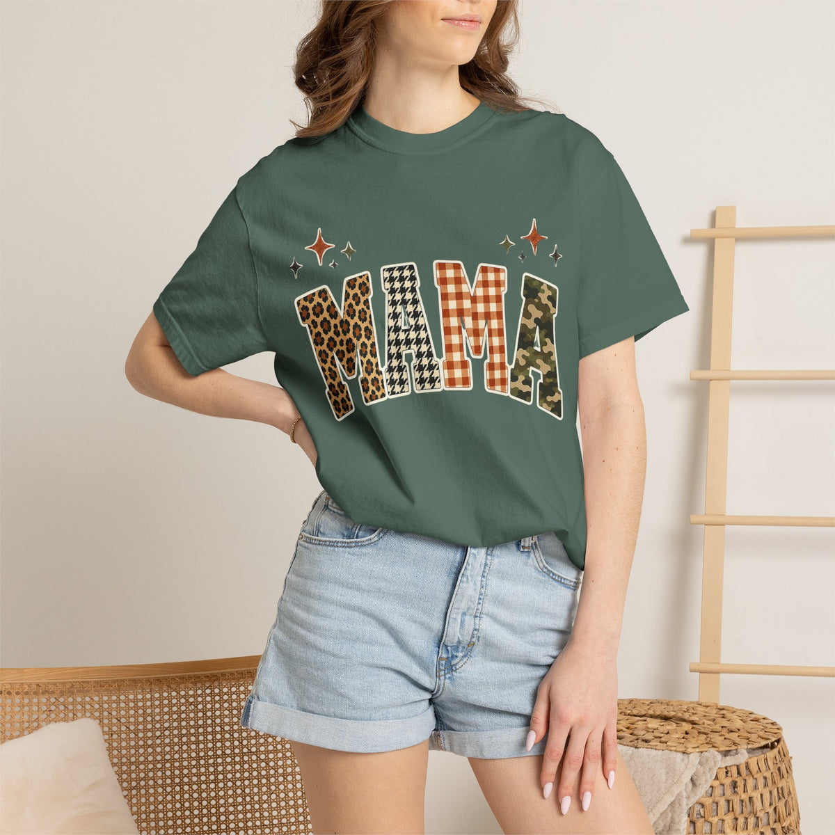 Mama Leopard Camo Graphic T-Shirt