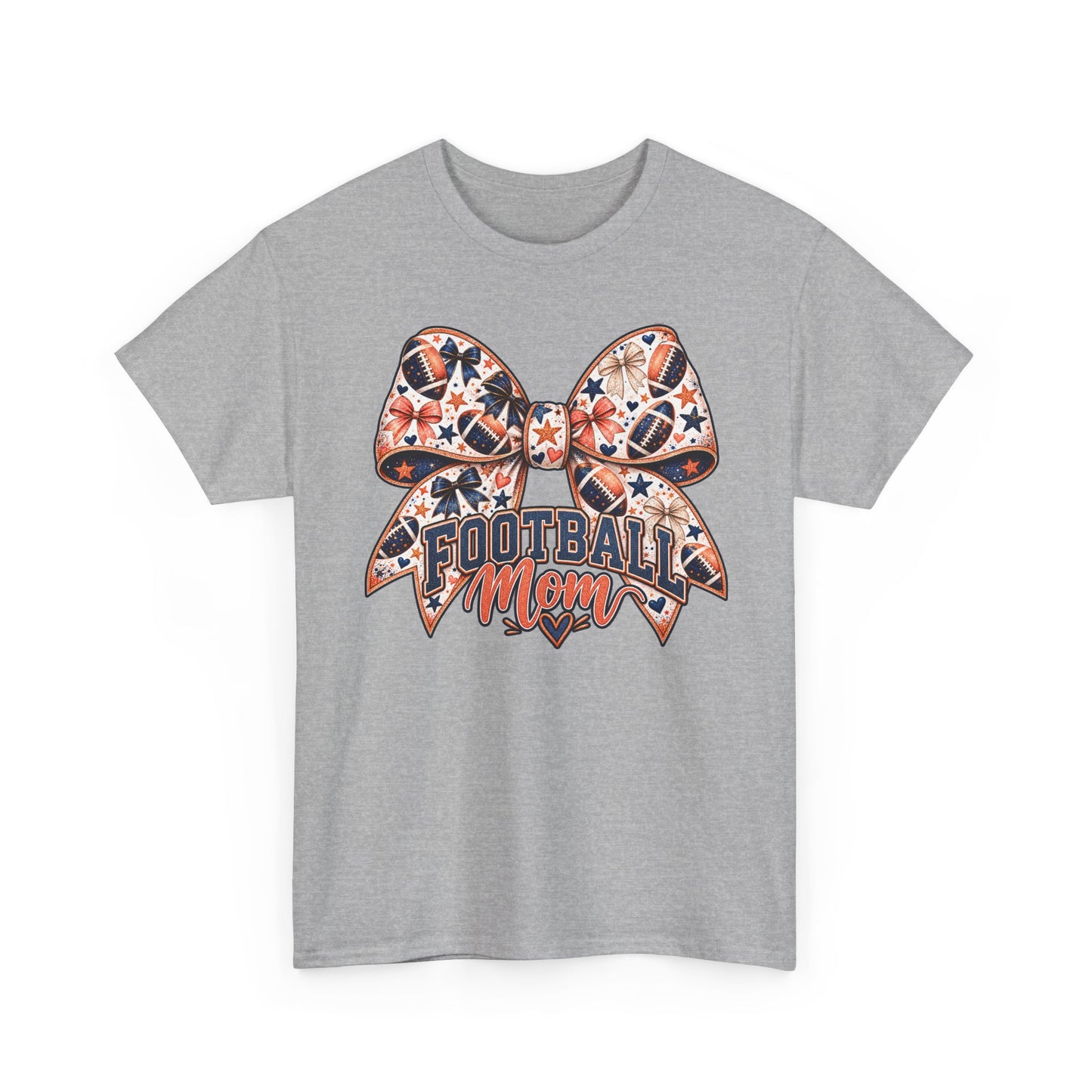 Football Mom Tee — Floral Bow Game Day Shirt