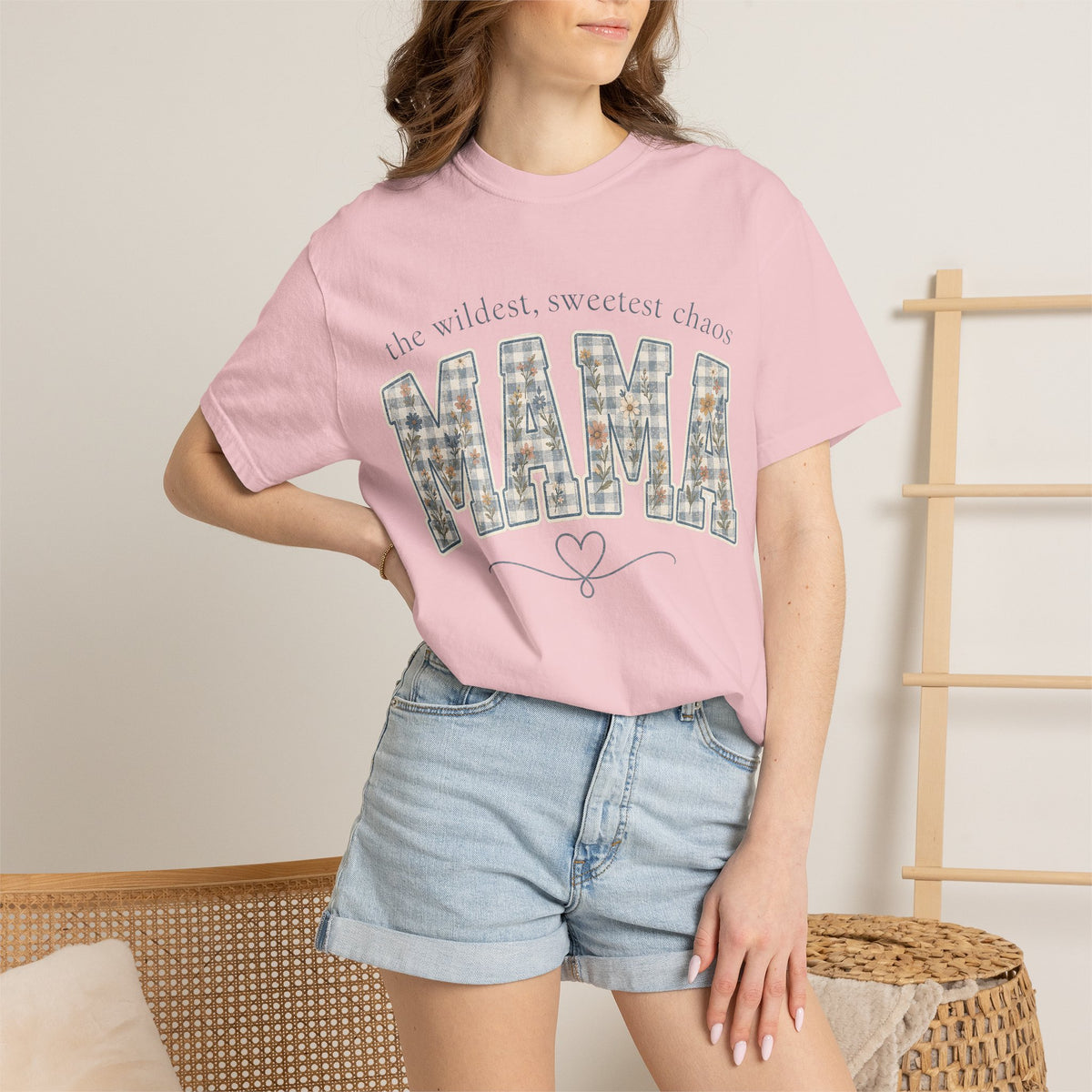Mama Plaid Tee — "The Wildest, Sweetest Chaos" Mother's Day T-Shirt