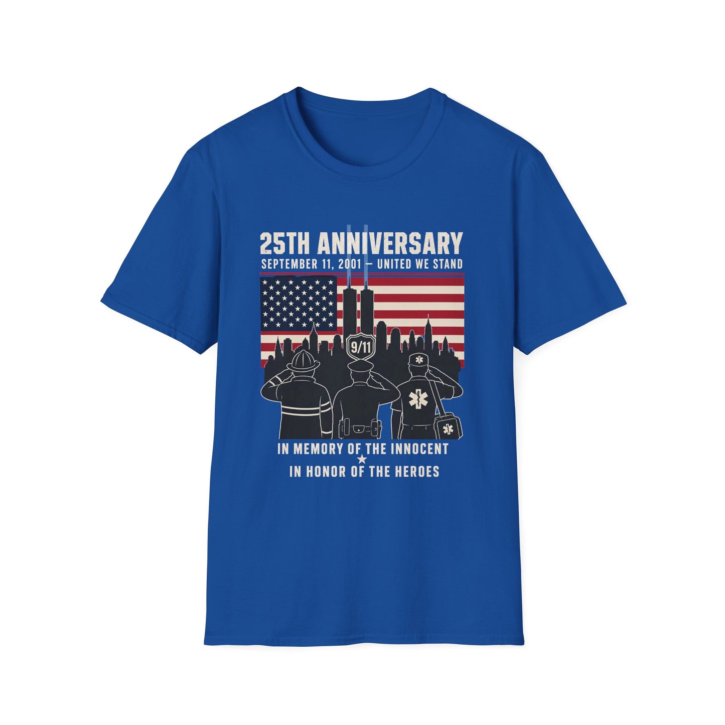 25th Anniversary 9/11 Memorial T-Shirt — September 11, 2001 Tribute Tee