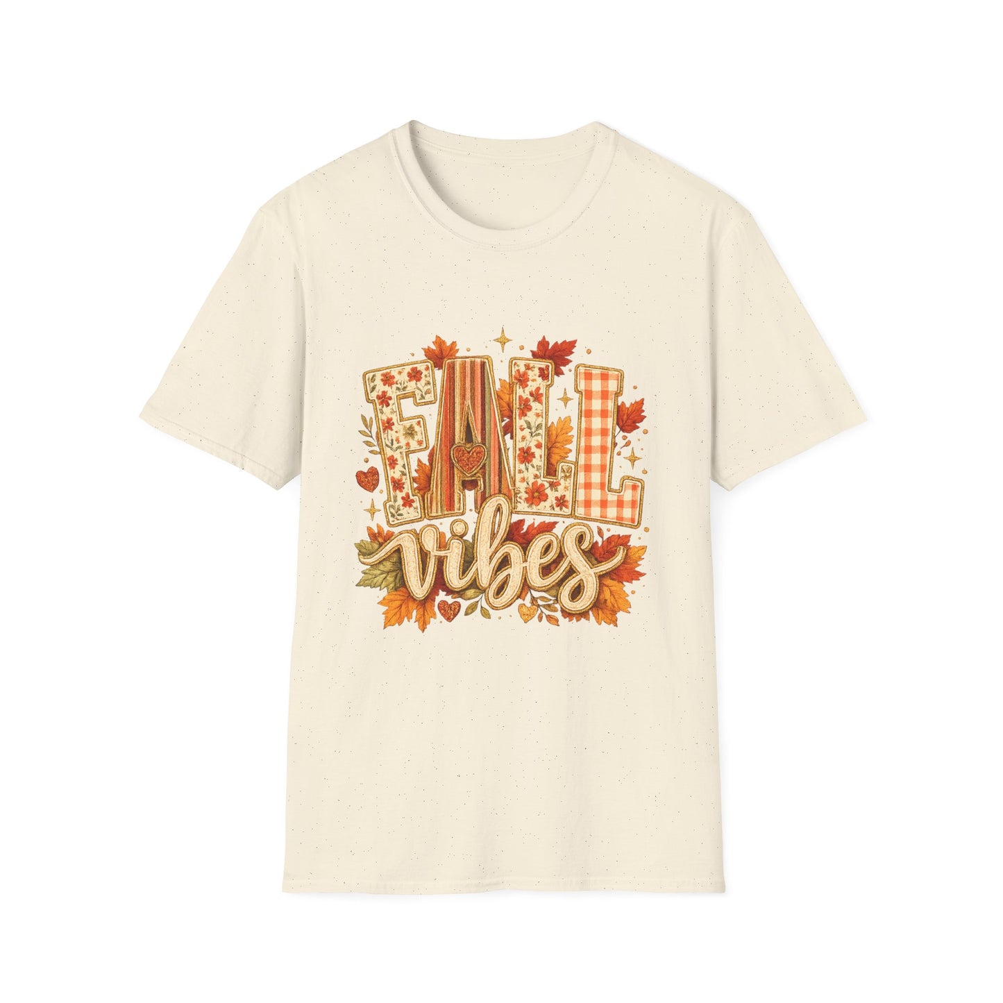 Fall Vibes T-Shirt — Cozy Autumn Leaves Graphic Tee