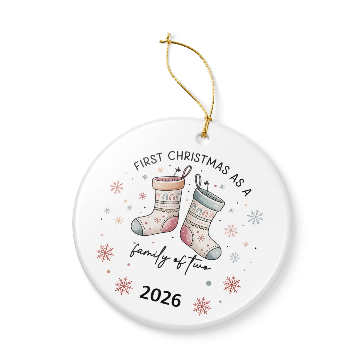 First Christmas as a Family of Two 2026 Ceramic Ornament