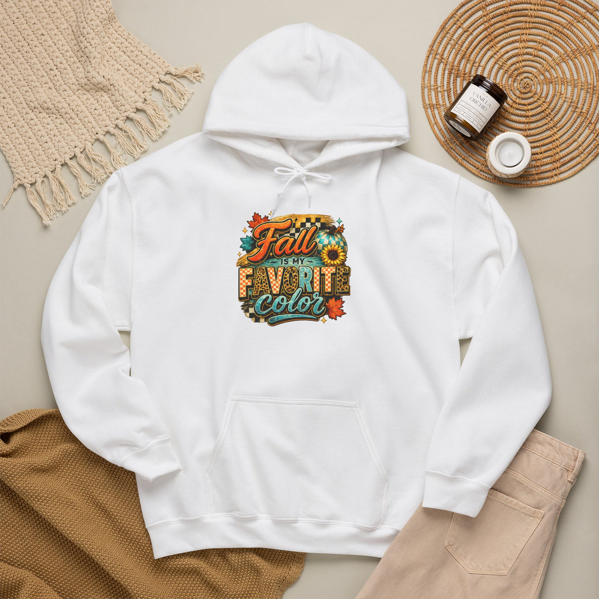 Fall Is My Favorite Color Hoodie – Autumn Leaves Graphic Sweatshirt