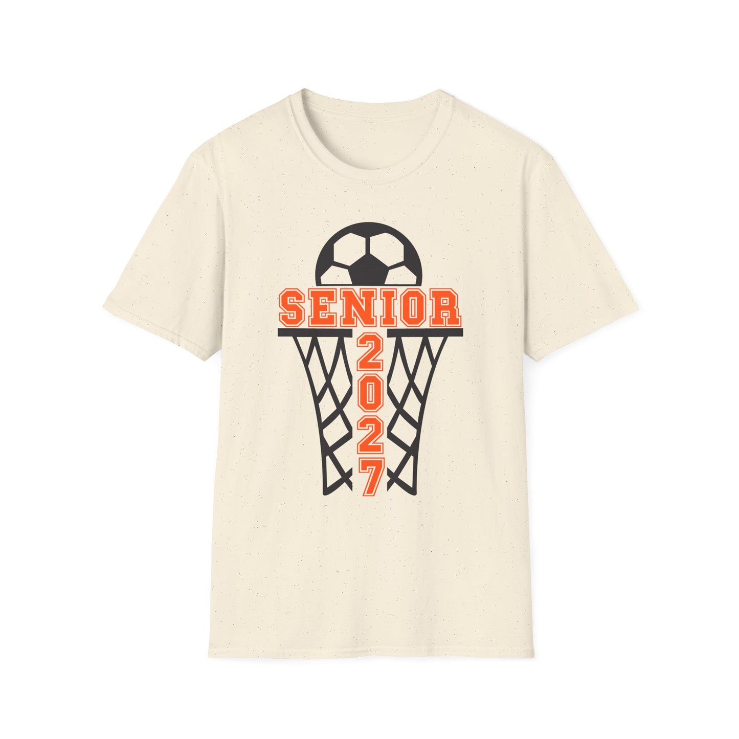 Senior 2027 Soccer T-Shirt — Senior Year Basketball Net Design