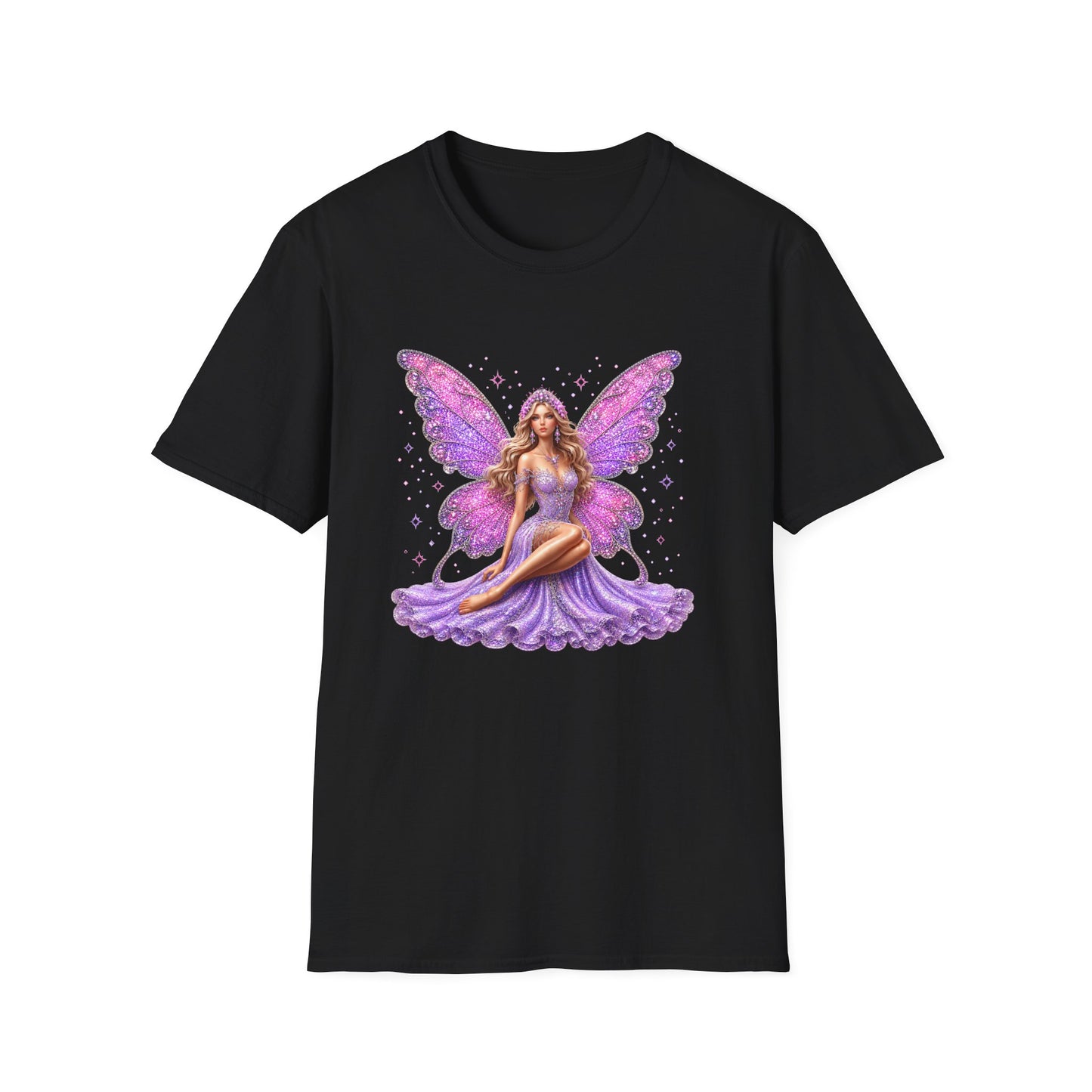 Purple Fairy Wings T-Shirt — Glittery Fantasy Fairy Graphic Tee