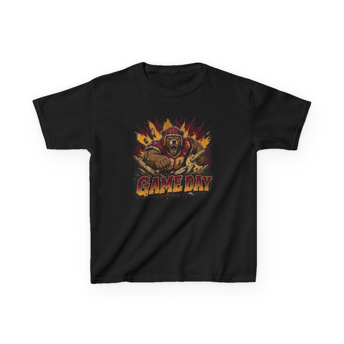 Kids Football "Game Day" T-Shirt - Fierce Bear Player Graphic