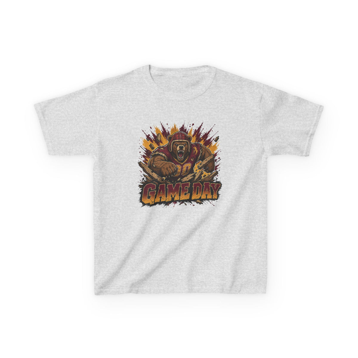Kids Football "Game Day" T-Shirt - Fierce Bear Player Graphic