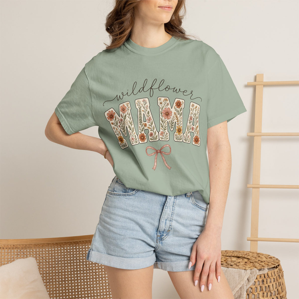Mama Wildflower T-Shirt — Floral 'wildflower MAMA' Mother's Day Tee