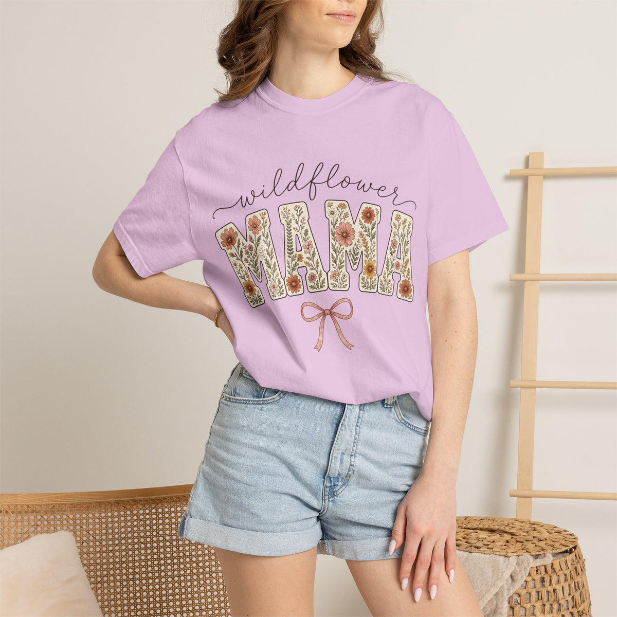 Mama Wildflower T-Shirt — Floral 'wildflower MAMA' Mother's Day Tee