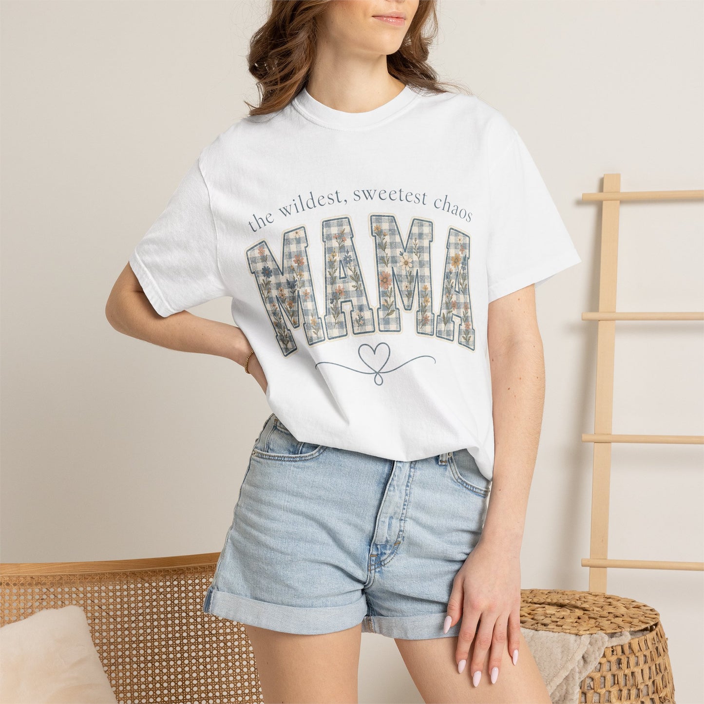 Mama Plaid Tee — "The Wildest, Sweetest Chaos" Mother's Day T-Shirt