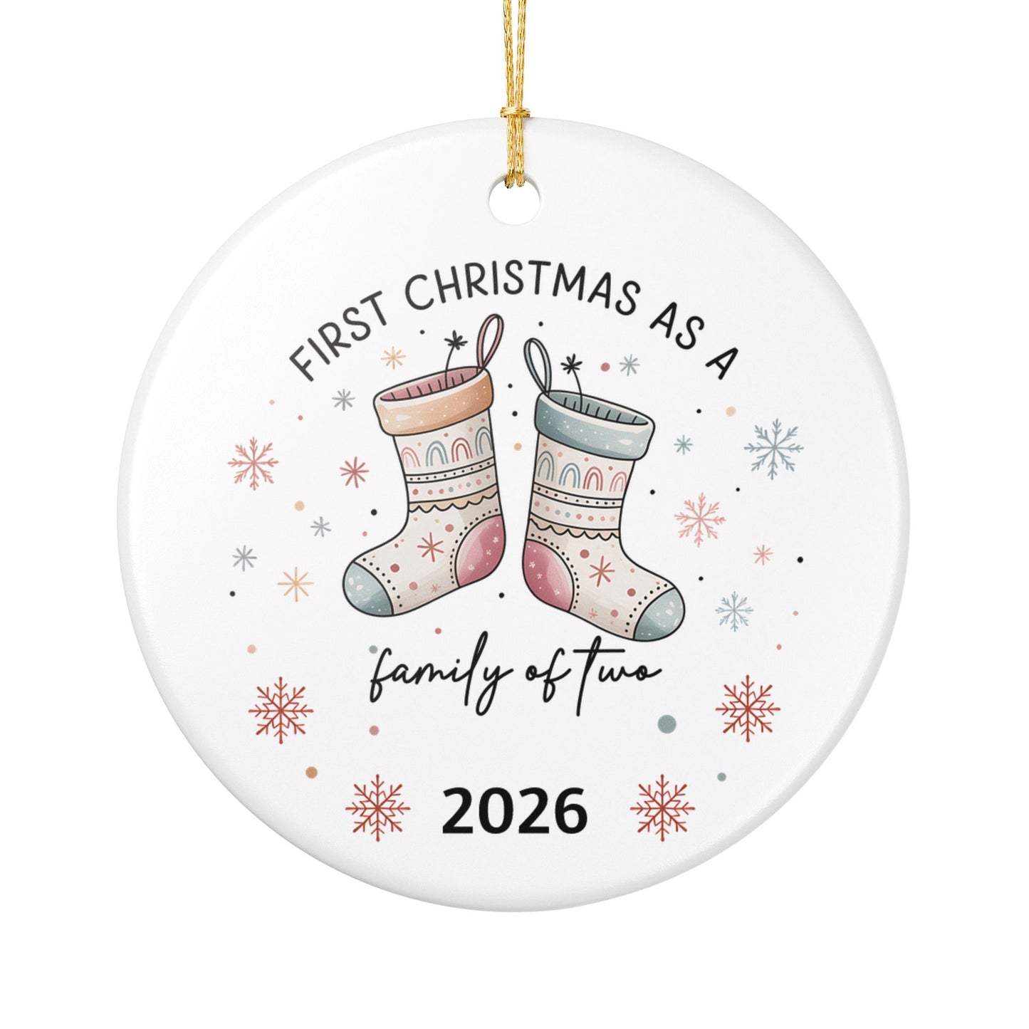 First Christmas as a Family of Two 2026 Ceramic Ornament