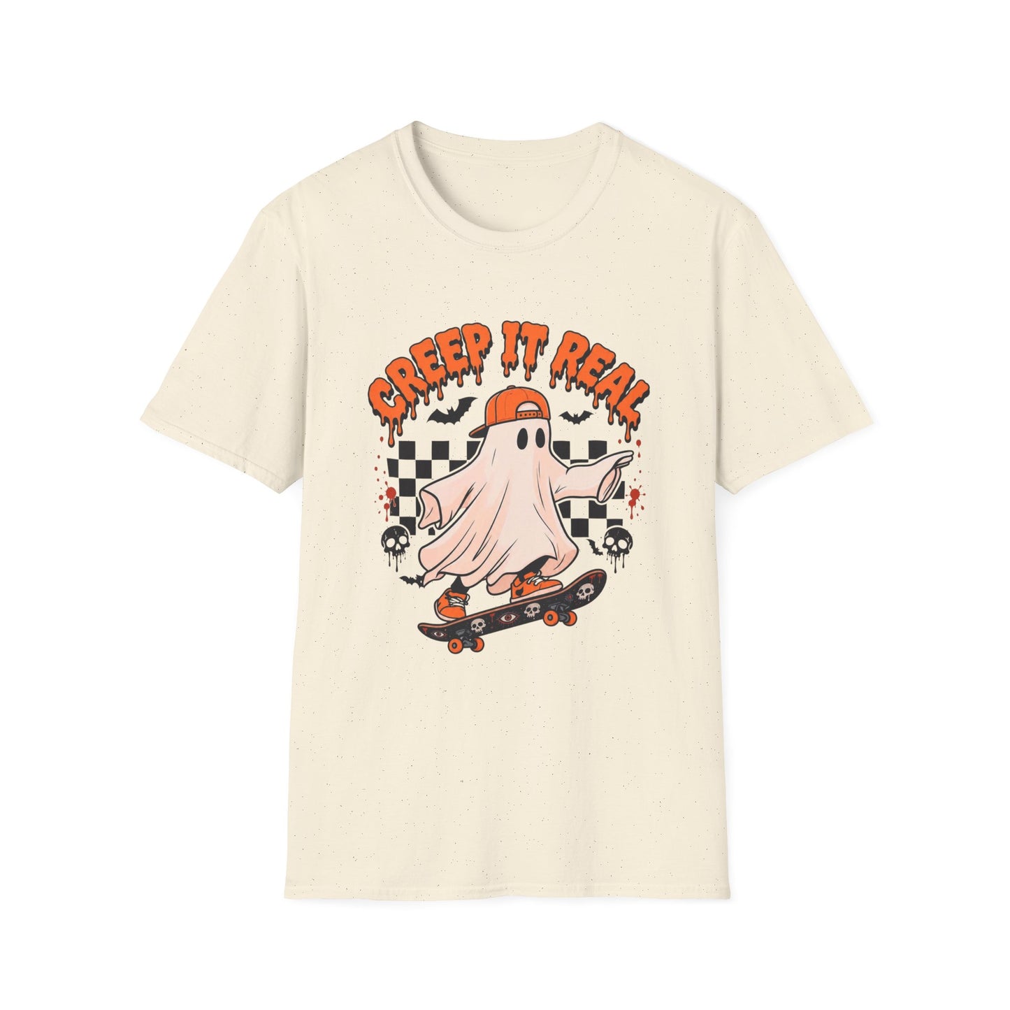 Creep It Real ghost skateboarding T-Shirt | Halloween skate ghost