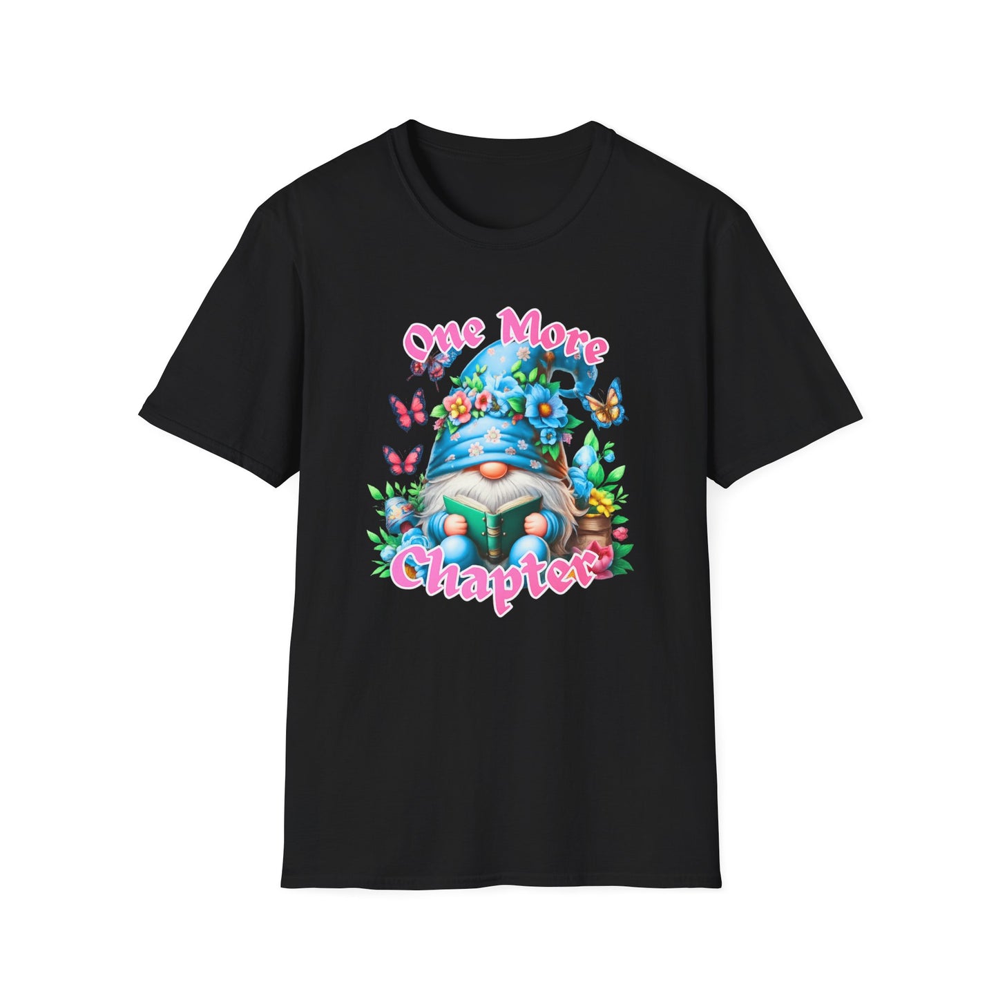 T‑Shirt — “One More Chapter” Reading Gnome Graphic Tee
