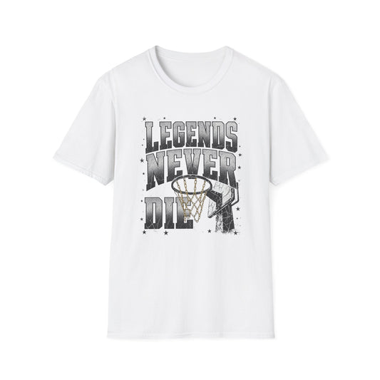 Legends Never Die Basketball T-Shirt — Vintage Court Graphic Tee